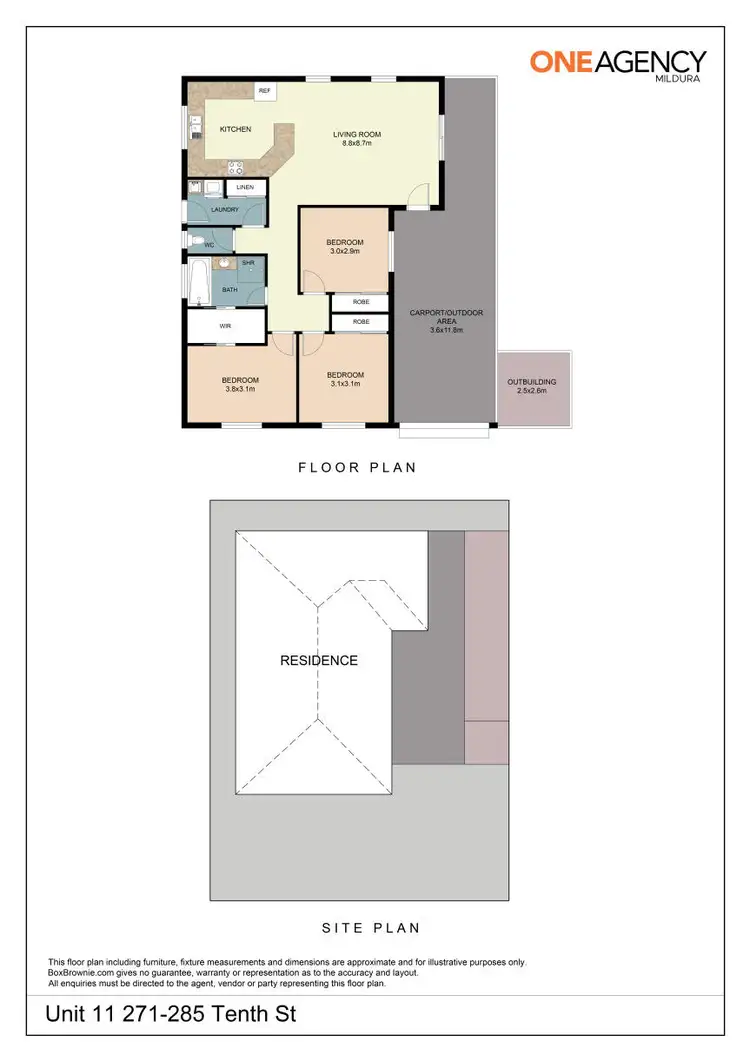 Floorplan of Homely unit listing, 11/271-285 Tenth Street, Mildura VIC 3500