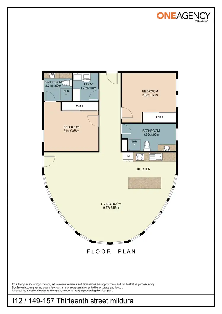 Floorplan of Homely apartment listing, 112/149-157 Thirteenth Street, Mildura VIC 3500