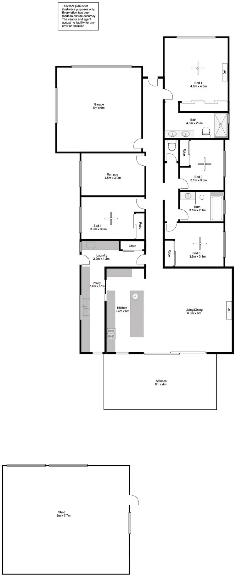 Floorplan of Homely house listing, 1 Oscar Drive, Port Lincoln SA 5606