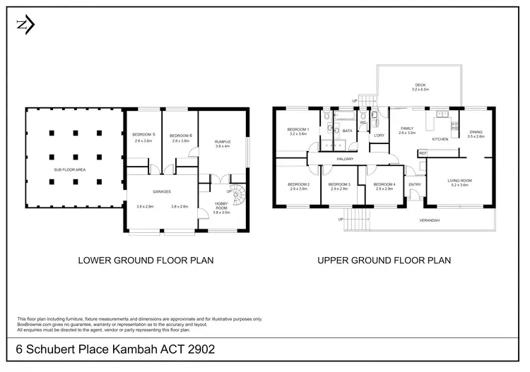 Floorplan of Homely house listing, 6 Schubert Place, Kambah ACT 2902