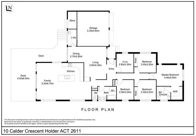 Floorplan of Homely house listing, 10 Calder Crescent, Holder ACT 2611