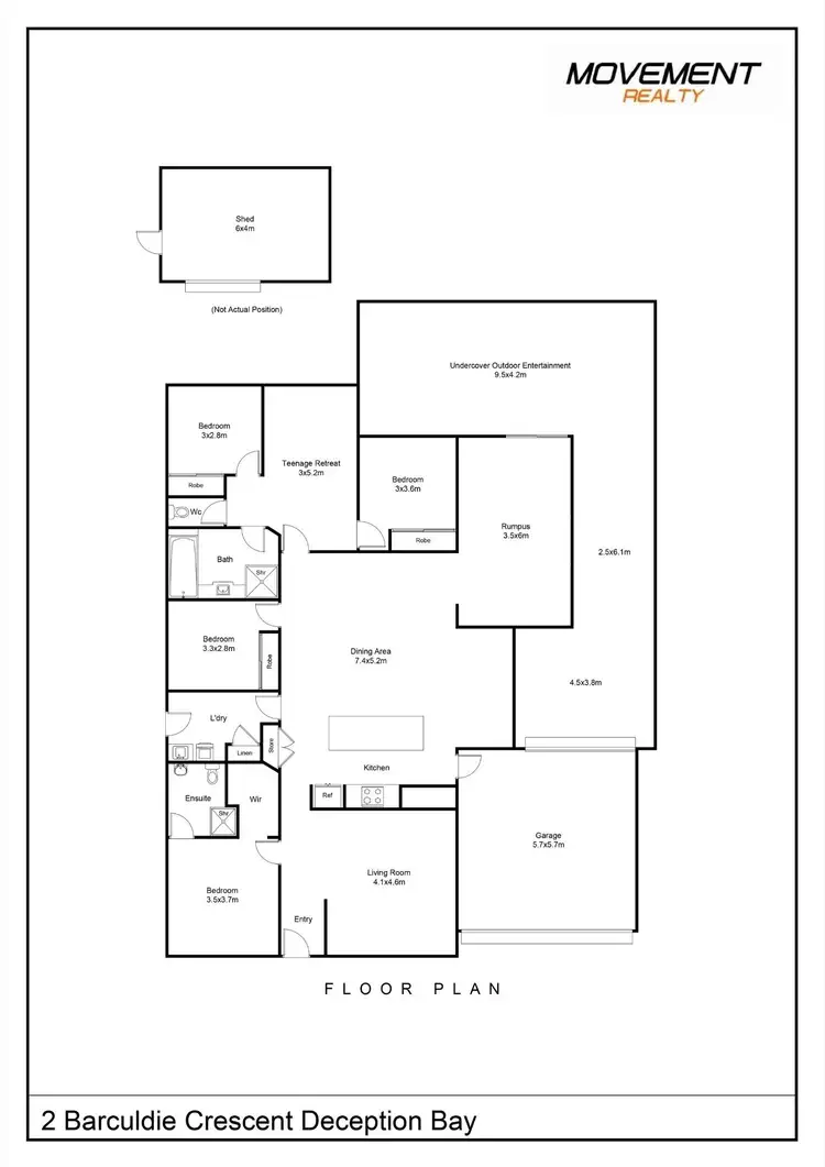Floorplan of Homely house listing, 2 Barculdie Crescent, Deception Bay QLD 4508