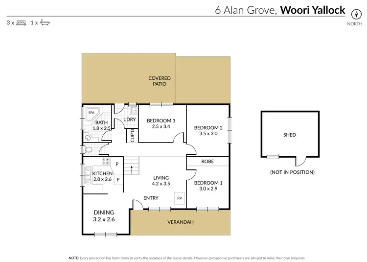 Floorplan of Homely house listing, 6 Alan Grove, Woori Yallock VIC 3139