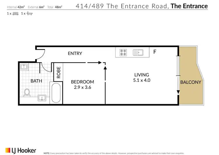 Floorplan of Homely unit listing, 414/89 The Entrance Road, The Entrance NSW 2261