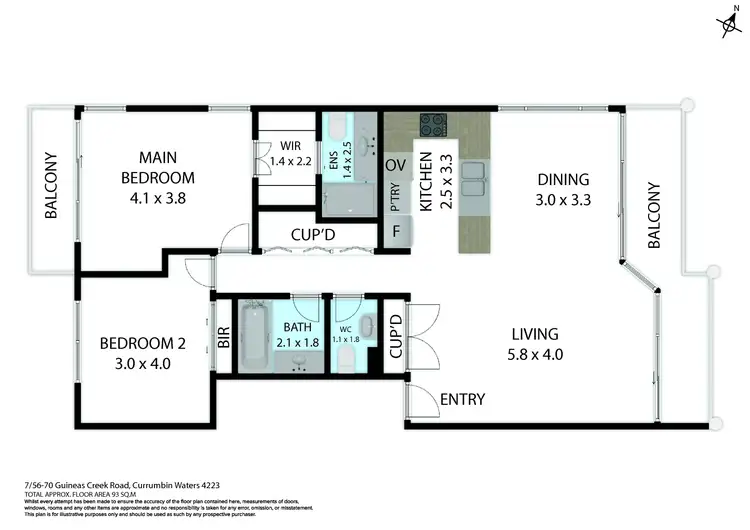 Floorplan of Homely unit listing, 7/56 Guineas Creek Road, Currumbin Waters QLD 4223
