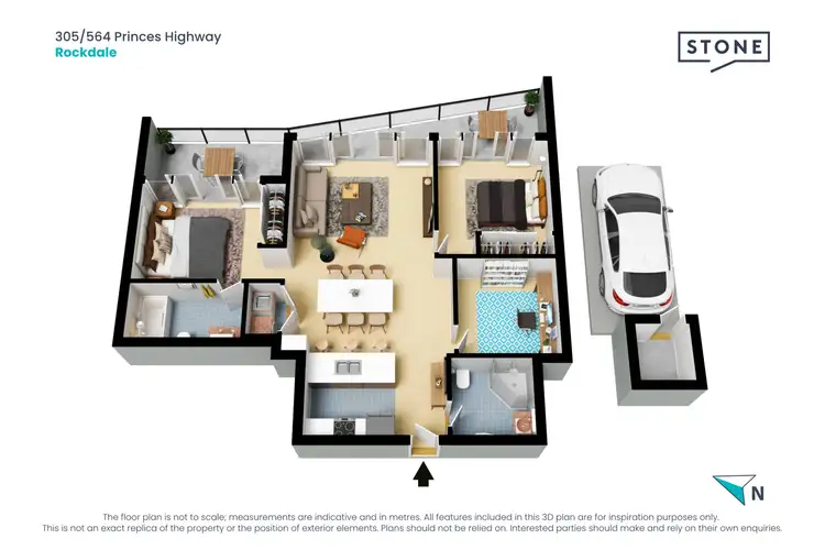 Floorplan of Homely apartment listing, 305/564 Princes Highway, Rockdale NSW 2216