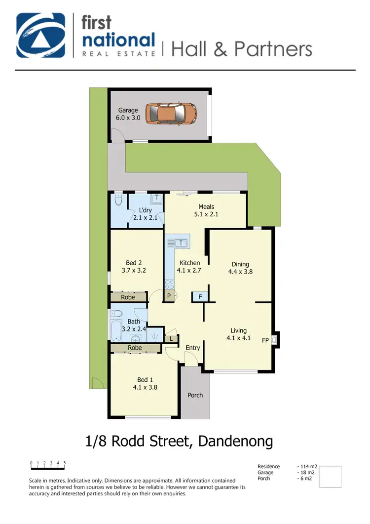 Floorplan of Homely unit listing, 1/8 Rodd Street, Dandenong VIC 3175