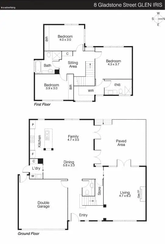 Floorplan of Homely townhouse listing, 8 Gladstone Street, Glen Iris VIC 3146