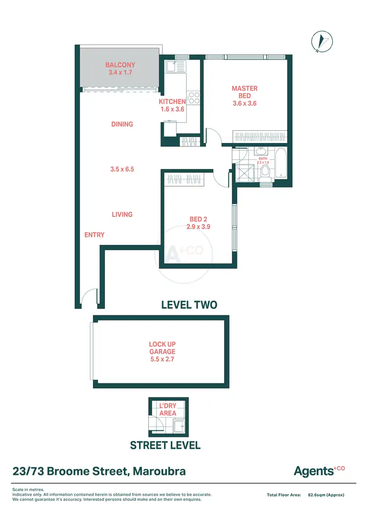 Floorplan of Homely apartment listing, 23/73 Broome Street, Maroubra NSW 2035