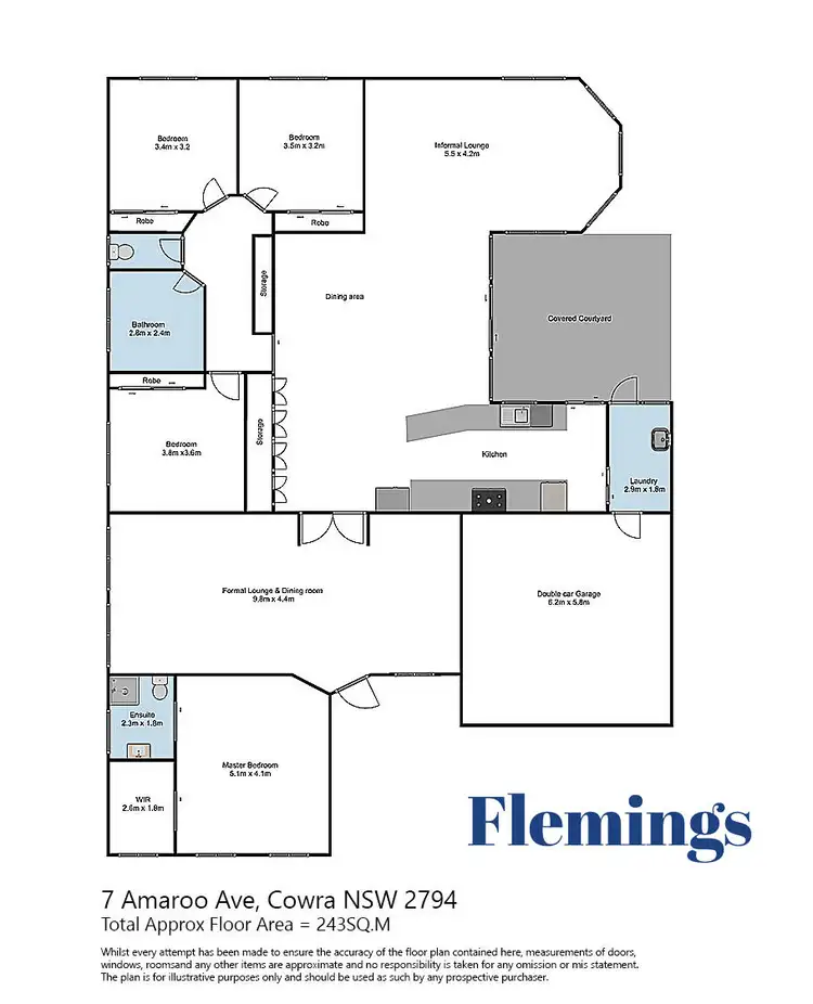 Floorplan of Homely house listing, 7 Amaroo Avenue, Cowra NSW 2794
