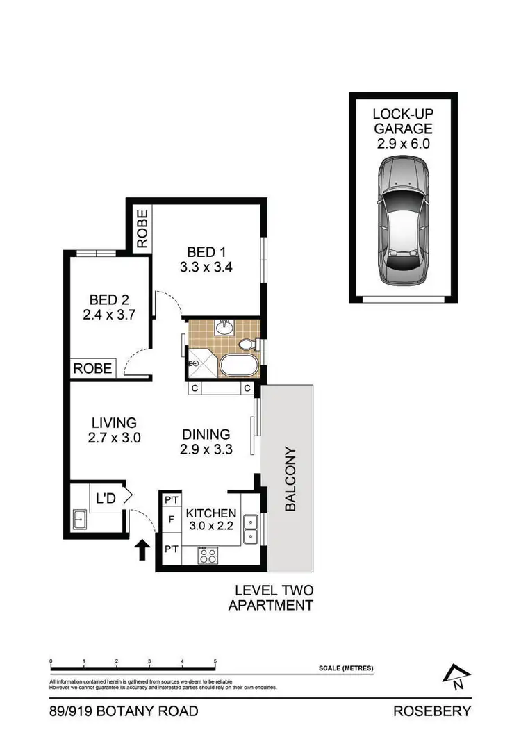Floorplan of Homely apartment listing, 89/919 Botany Road, Rosebery NSW 2018