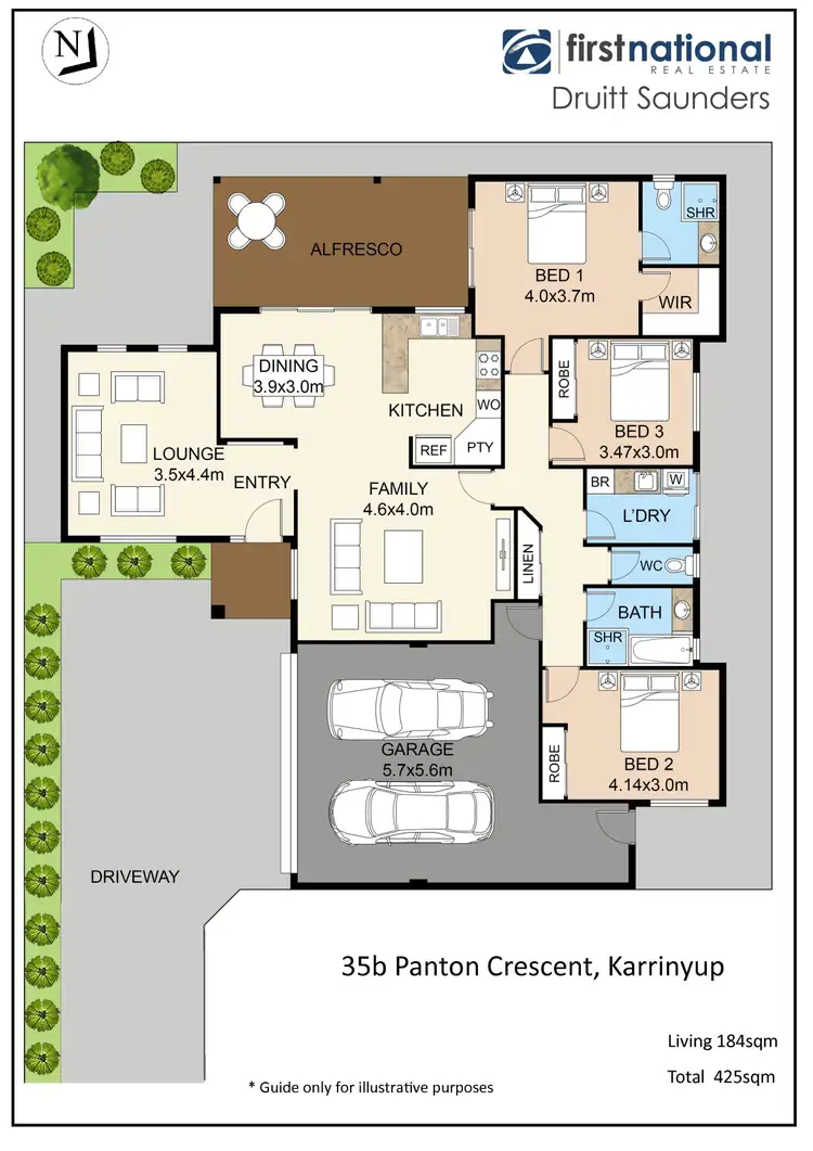 Floorplan of Homely semi-detached listing, 35b Panton Crescent, Karrinyup WA 6018