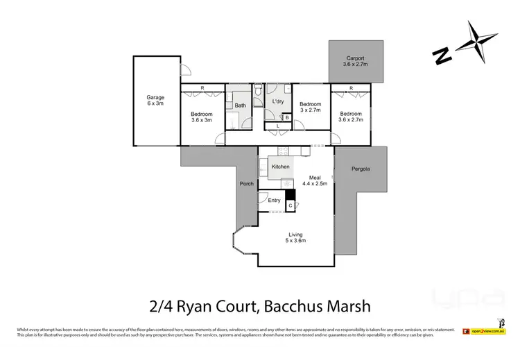 Floorplan of Homely unit listing, 2/4 Ryan Court, Bacchus Marsh VIC 3340