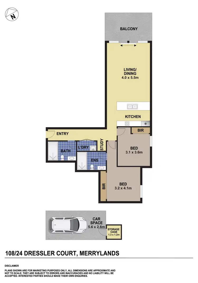 Floorplan of Homely unit listing, 108/24 Dressler Court, Merrylands NSW 2160