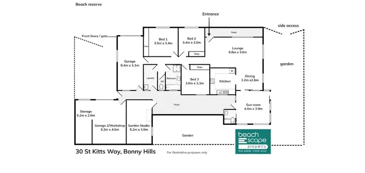 Floorplan of Homely house listing, 30 St Kitts Way, Bonny Hills NSW 2445