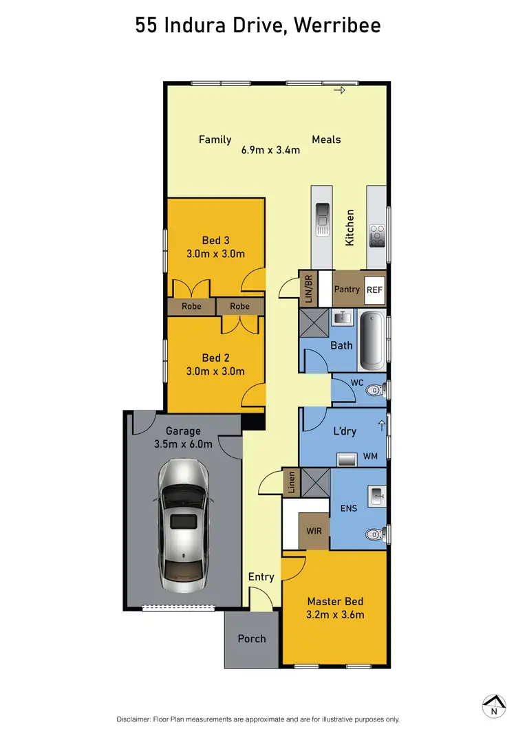 Floorplan of Homely house listing, 55 Indura Way, Werribee VIC 3030