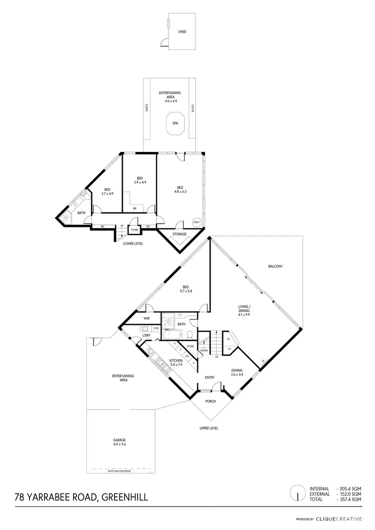 Floorplan of Homely house listing, 78 Yarrabee Road, Greenhill SA 5140