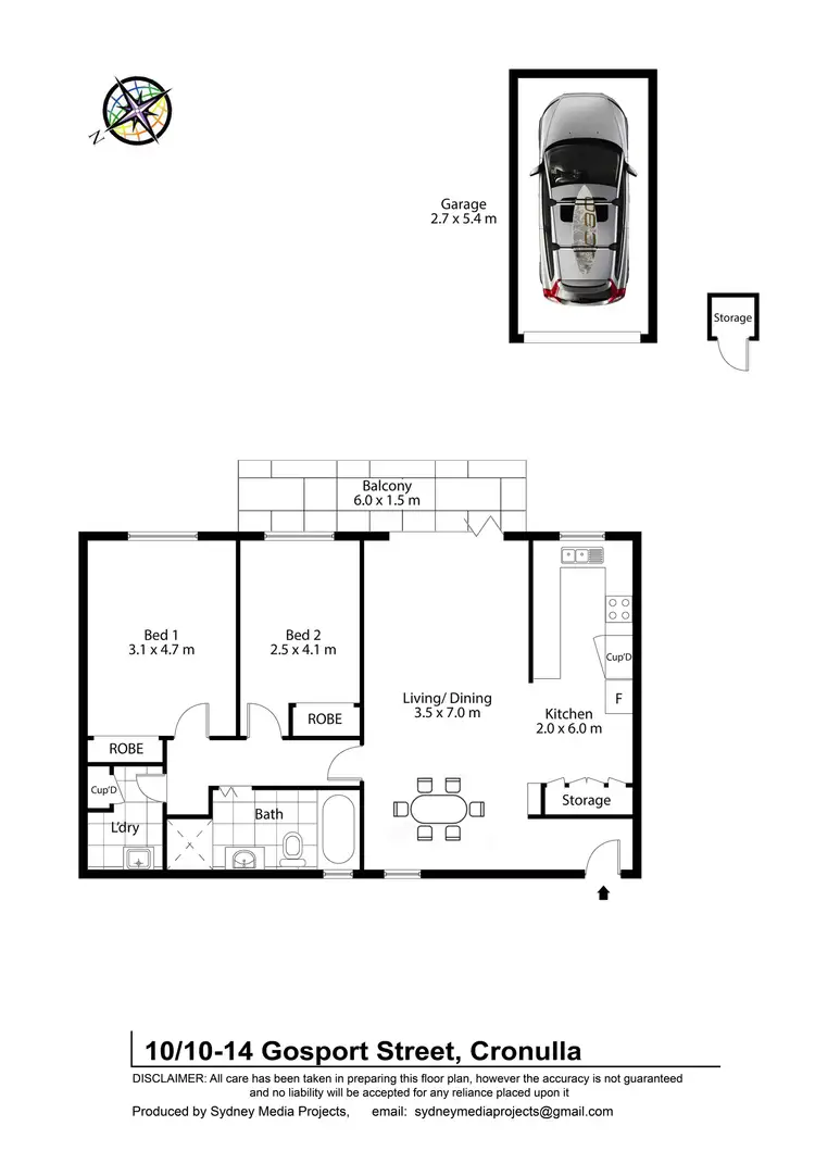 Floorplan of Homely unit listing, 10/10-14 Gosport Street, Cronulla NSW 2230