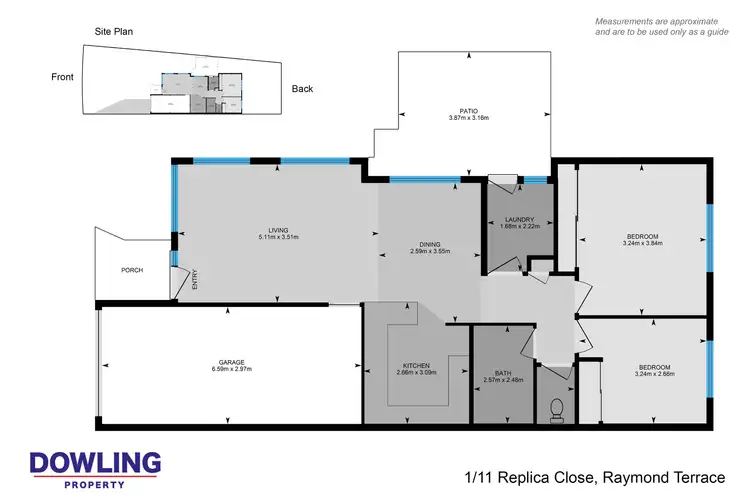 Floorplan of Homely unit listing, 1/11 Replica Close, Raymond Terrace NSW 2324