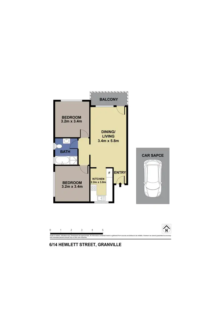 Floorplan of Homely unit listing, 6/14 Hewlett Street, Granville NSW 2142