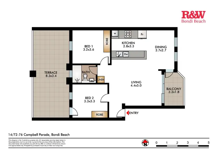 Floorplan of Homely apartment listing, 14/72-76 Campbell Parade, Bondi Beach NSW 2026