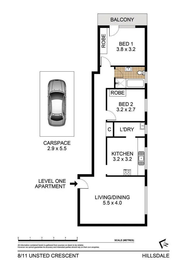 Floorplan of Homely apartment listing, 8/11 Unsted Crescent, Hillsdale NSW 2036
