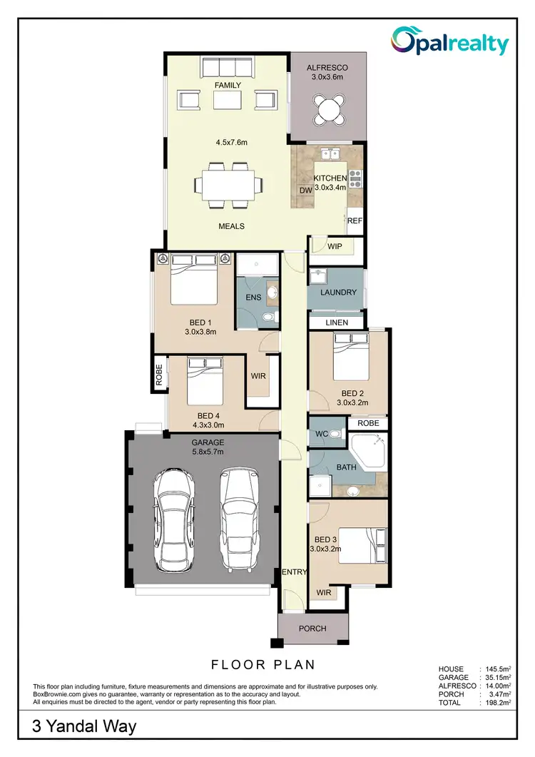 Floorplan of Homely house listing, 3 Yandal Way, Golden Bay WA 6174