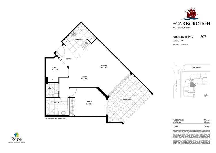 Floorplan of Homely apartment listing, 507/3 Palm Avenue, Breakfast Point NSW 2137