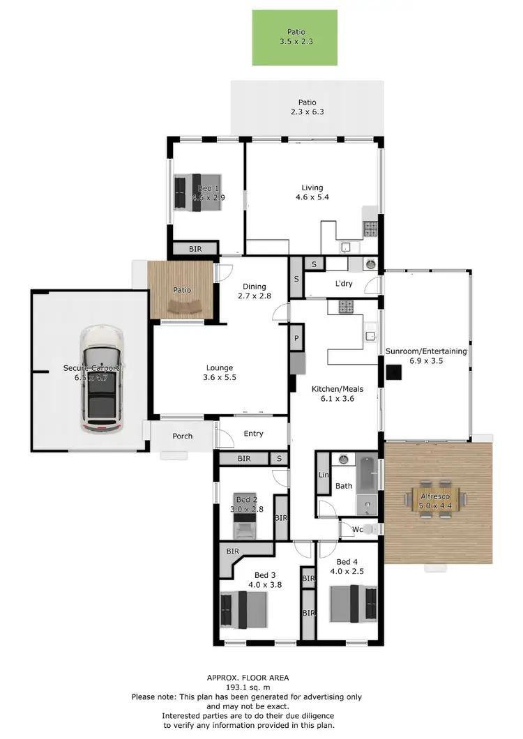 Floorplan of Homely house listing, 1 Parkland Drive, Wodonga VIC 3690