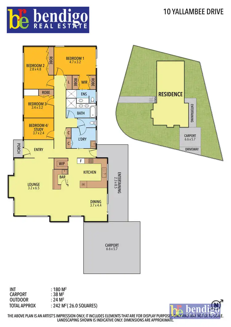 Floorplan of Homely house listing, 10 Yallambee Drive, Kennington VIC 3550
