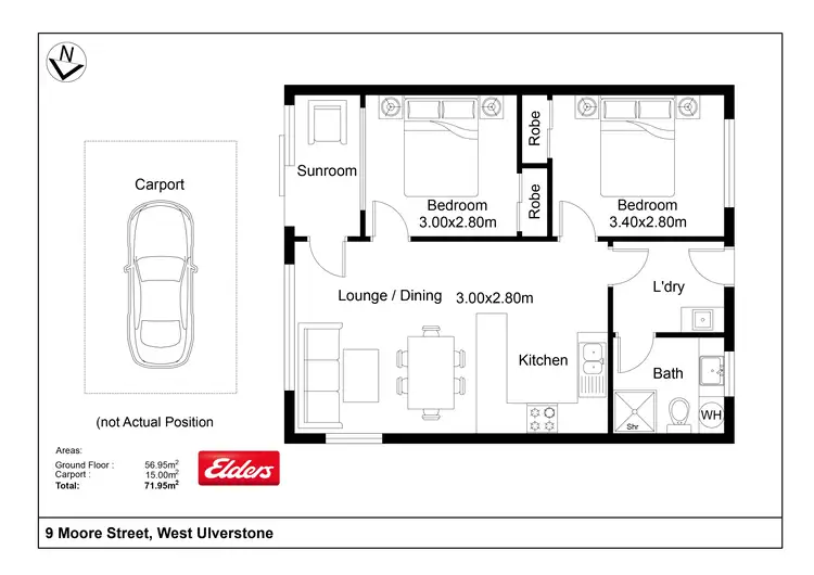 Floorplan of Homely unit listing, Unit 4/9 Moore Street, West Ulverstone TAS 7315