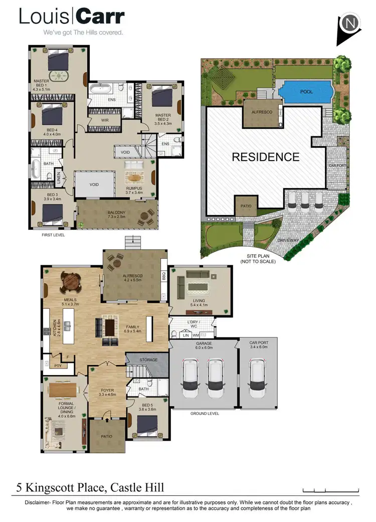 Floorplan of Homely house listing, 5 Kingscott Place, Castle Hill NSW 2154