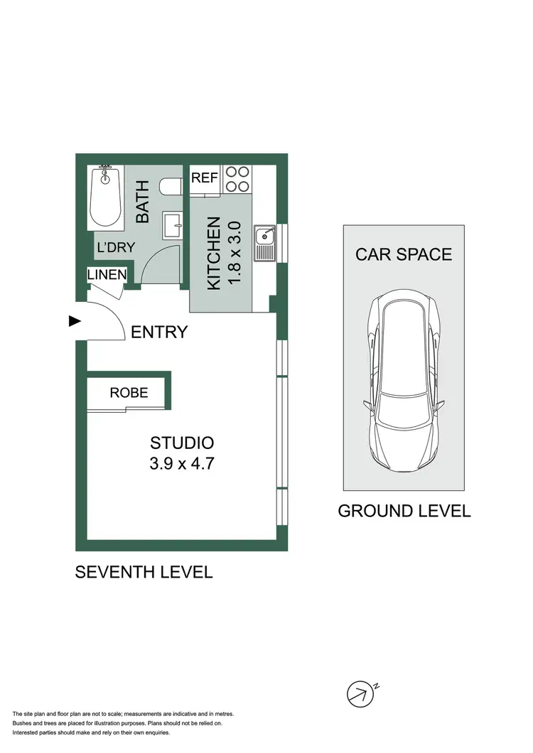 Floorplan of Homely studio listing, 73/49-51 Cook Road, Centennial Park NSW 2021