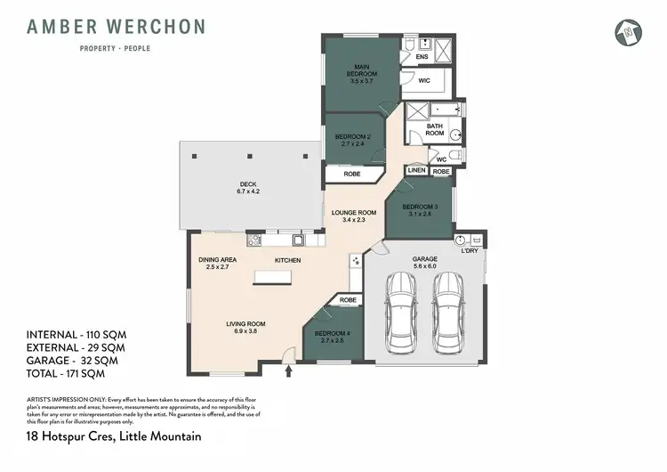Floorplan of Homely house listing, 18 Hotspur Crescent, Little Mountain QLD 4551