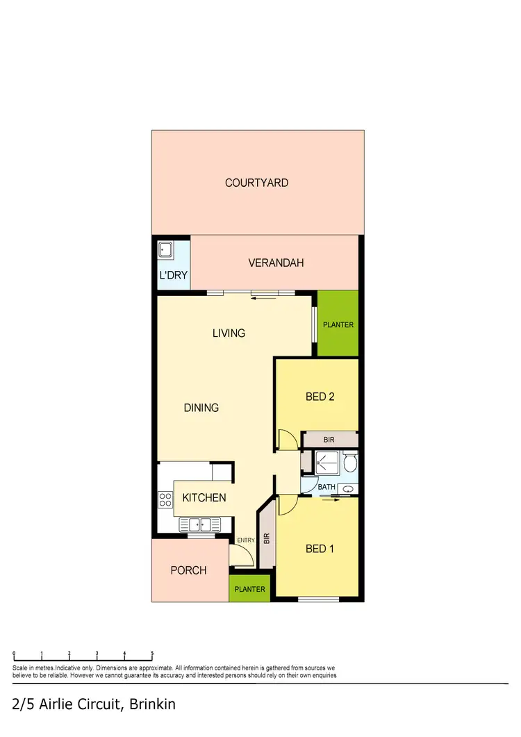 Floorplan of Homely unit listing, 2/5 Airlie Circuit, Brinkin NT 810