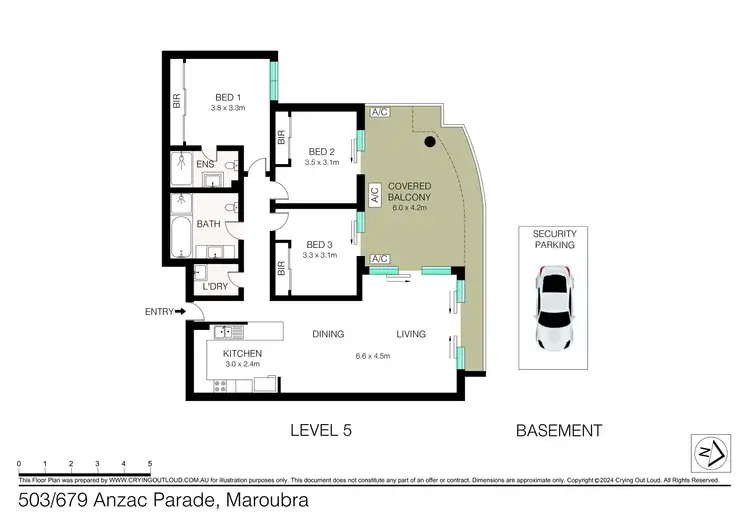 Floorplan of Homely apartment listing, 503/679-685 Anzac Parade, Maroubra NSW 2035