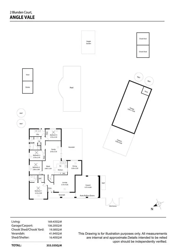 Floorplan of Homely house listing, 2 Blunden Court, Angle Vale SA 5117