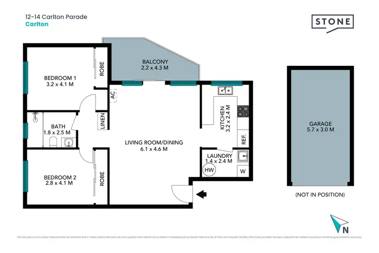 Floorplan of Homely apartment listing, 9/12-14 Carlton Parade, Carlton NSW 2218