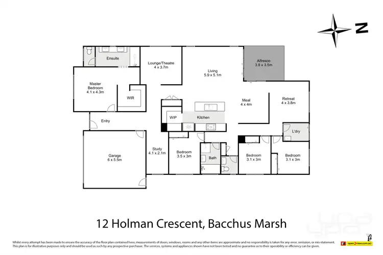 Floorplan of Homely house listing, 12 Holman Crescent, Bacchus Marsh VIC 3340
