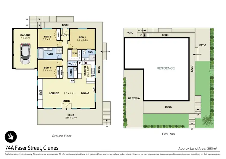 Floorplan of Homely house listing, 74A Fraser Street, Clunes VIC 3370