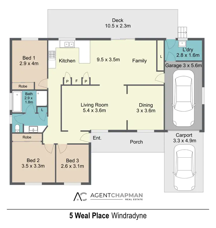 Floorplan of Homely house listing, 5 Weal Place, Windradyne NSW 2795