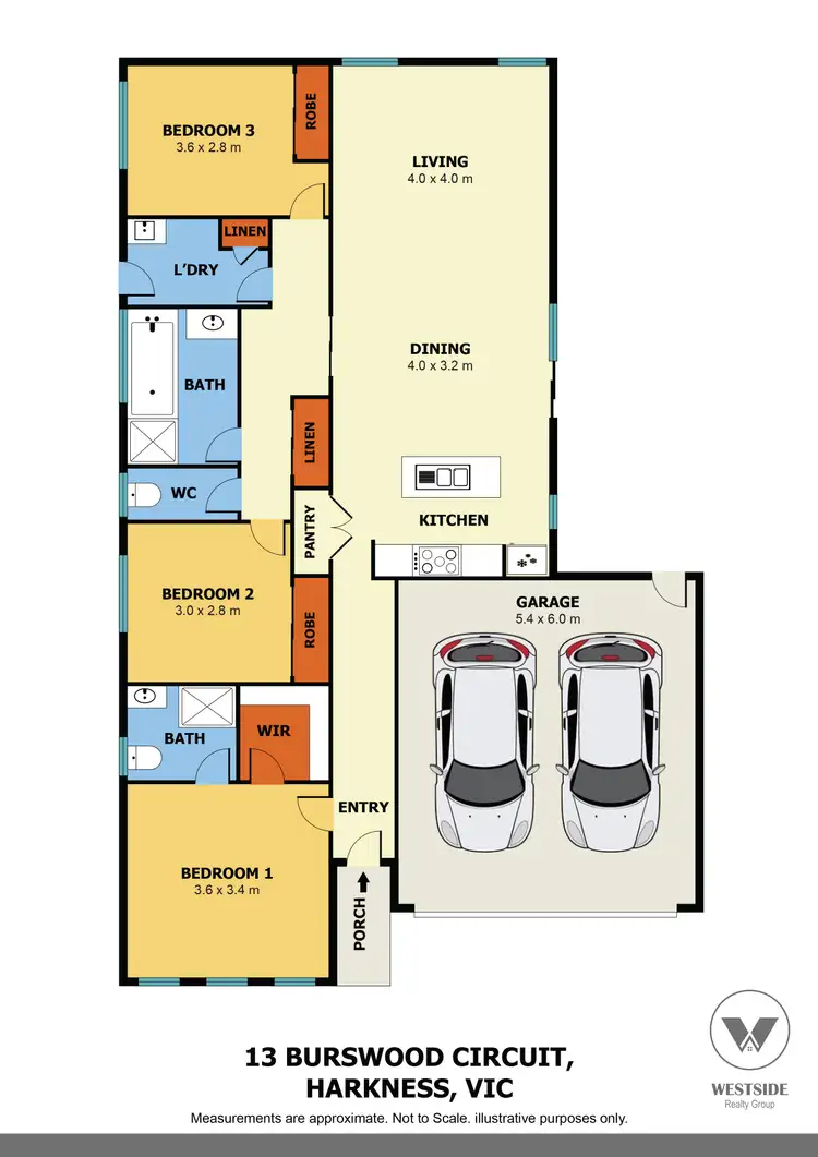 Floorplan of Homely house listing, 13 Burswood Circuit, Harkness VIC 3337