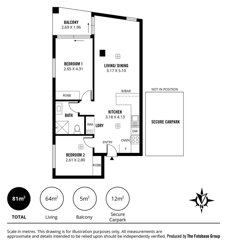Floorplan of Homely apartment listing, 201/267 Hutt Street, Adelaide SA 5000