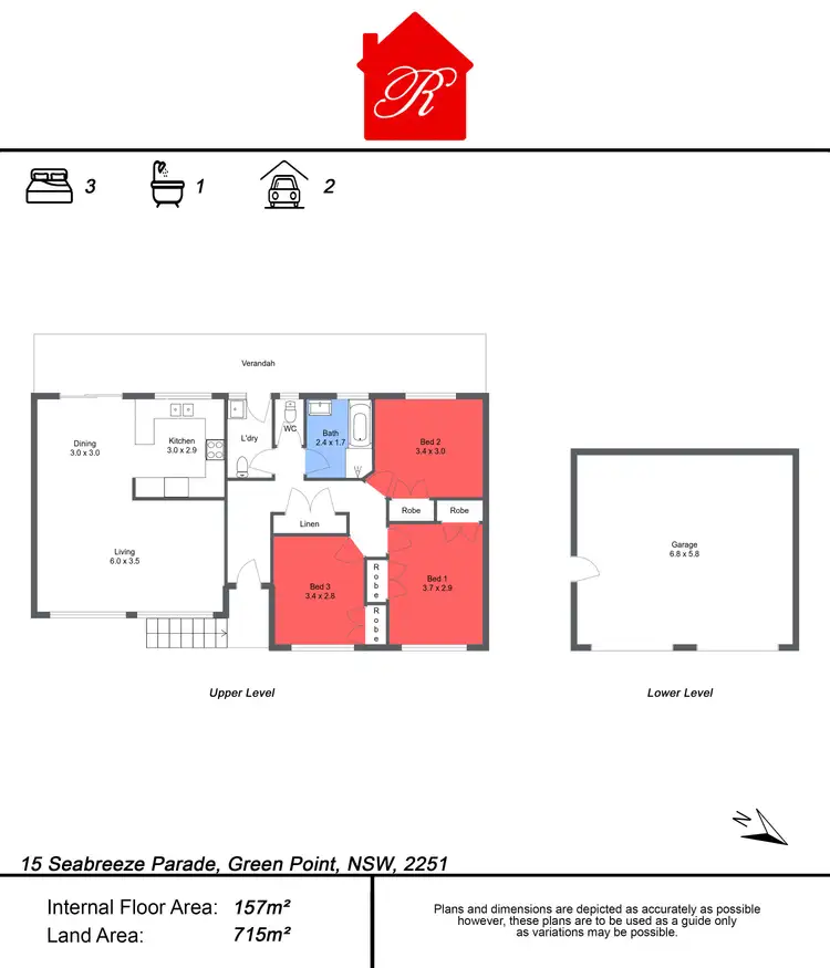 Floorplan of Homely house listing, 15 Seabreeze Parade, Green Point NSW 2428