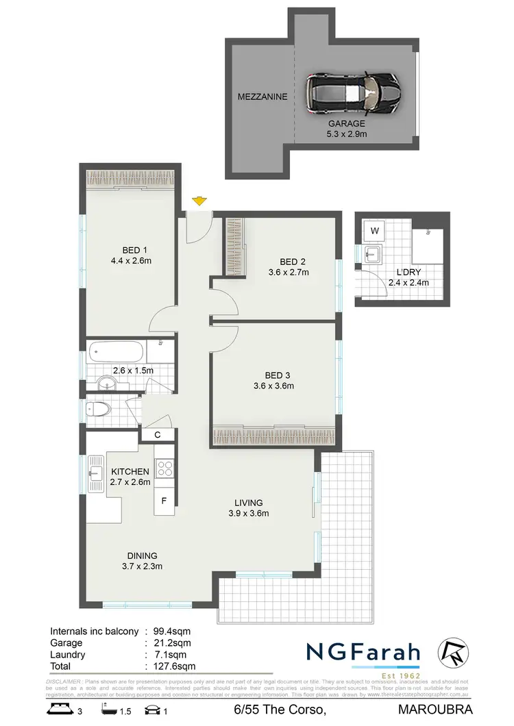 Floorplan of Homely apartment listing, 6/55 The Corso, Maroubra NSW 2035
