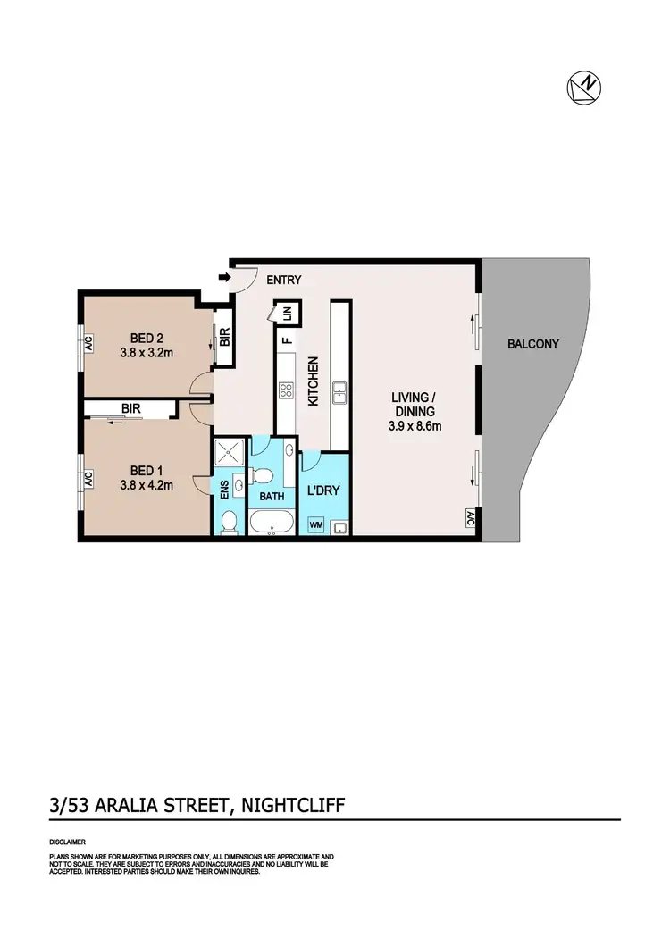 Floorplan of Homely unit listing, 3/53 Aralia Street, Nightcliff NT 810