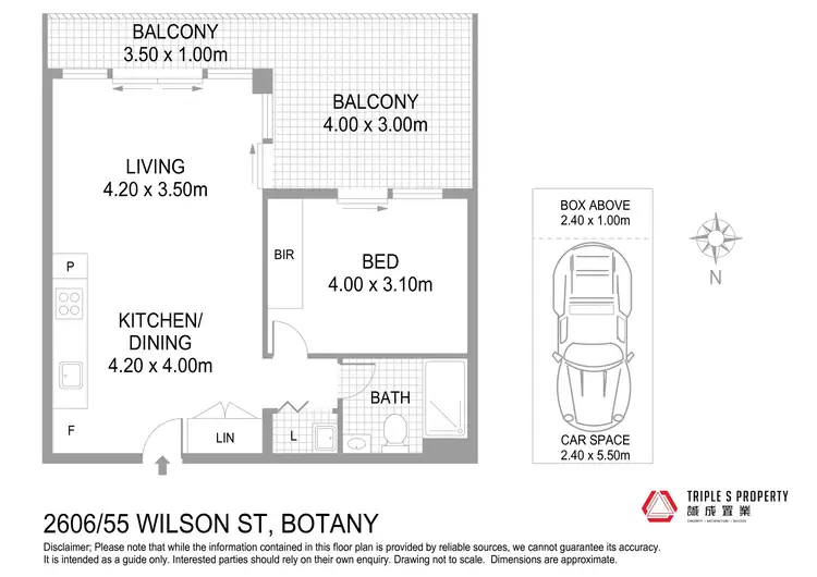 Floorplan of Homely apartment listing, 2606/55 Wilson Street, Botany NSW 2019