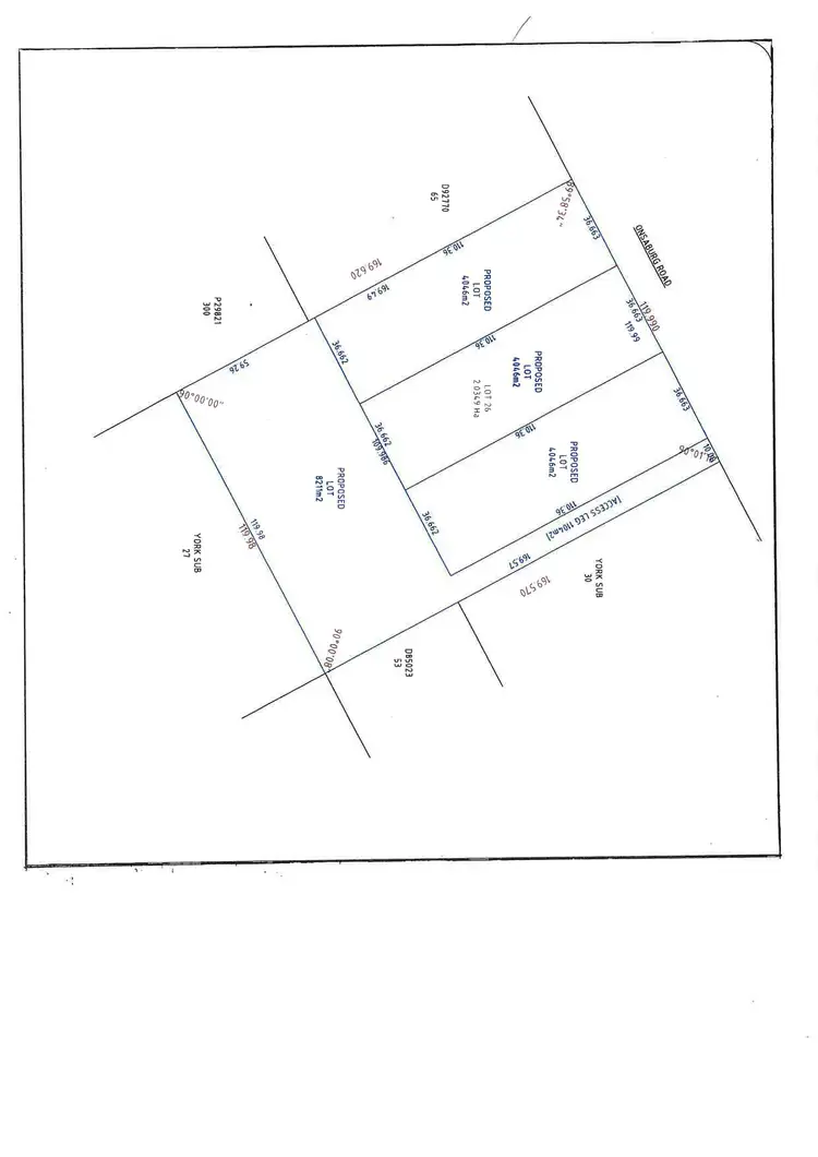 Floorplan of Homely land listing, 53 Osnaburg Road, York WA 6302