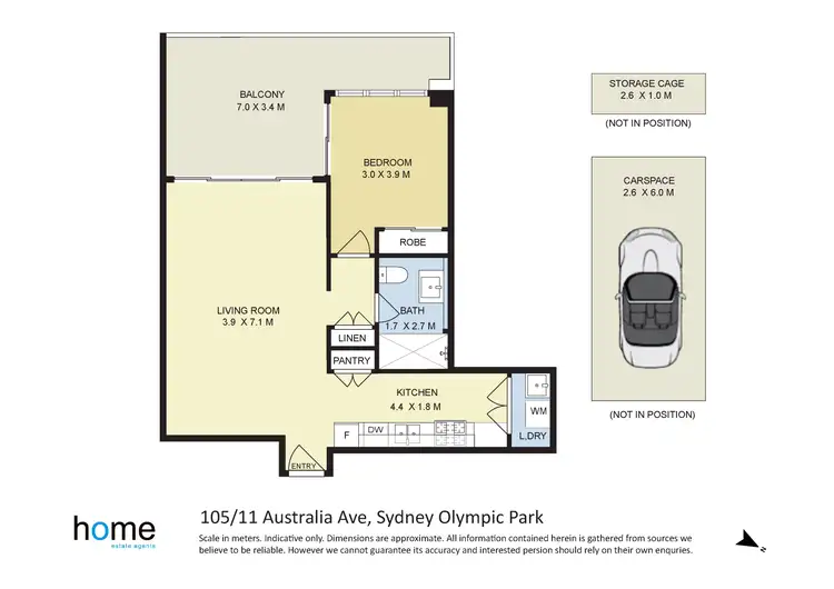 Floorplan of Homely apartment listing, 105/11 Australia Avenue, Sydney Olympic Park NSW 2127