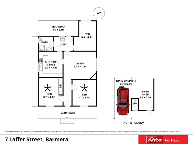 Floorplan of Homely house listing, 7 Laffer Street, Barmera SA 5345